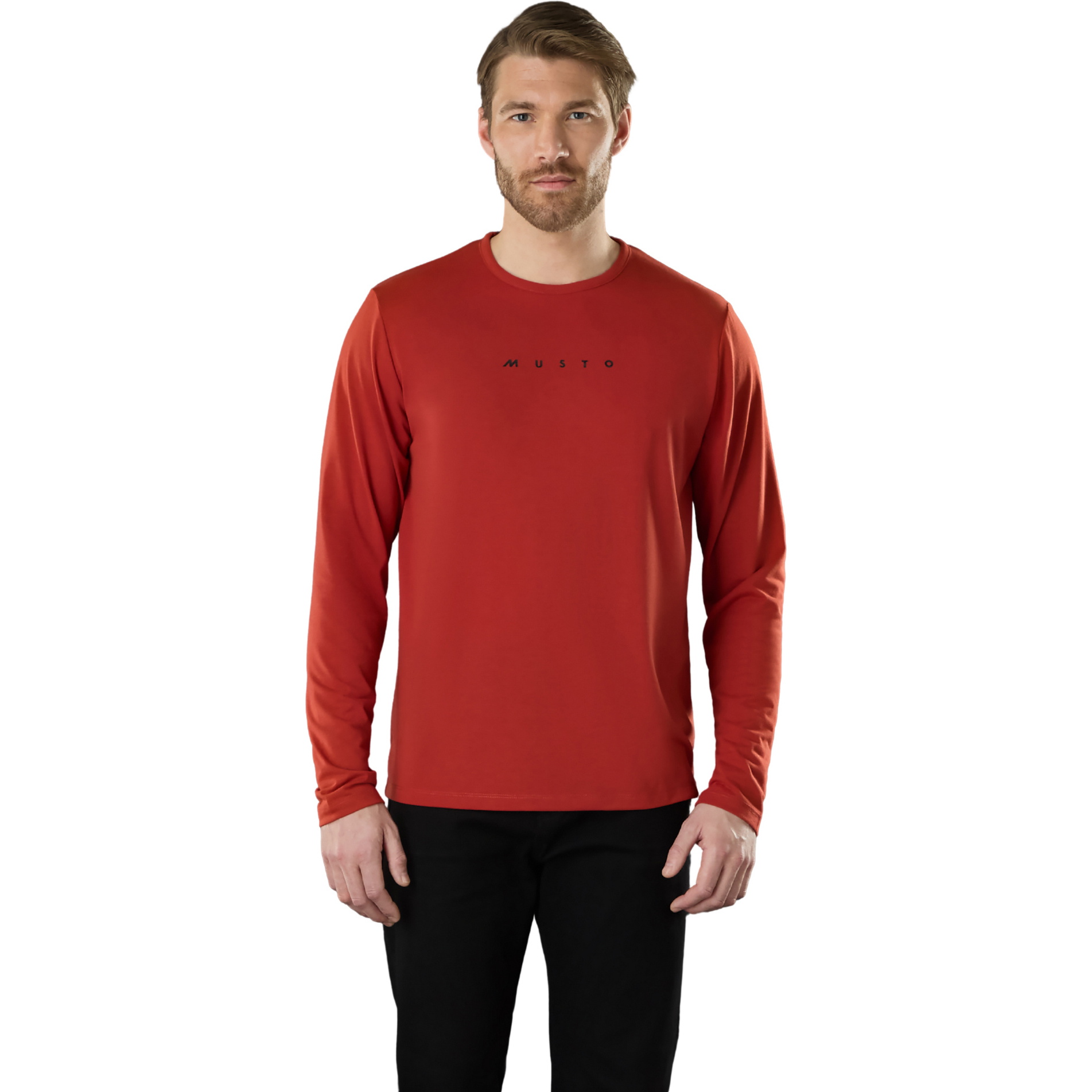 Camiseta De Manga Comprida Musto Evo Fast Dry Masculina 2025, Modelo 84200 - Rust
